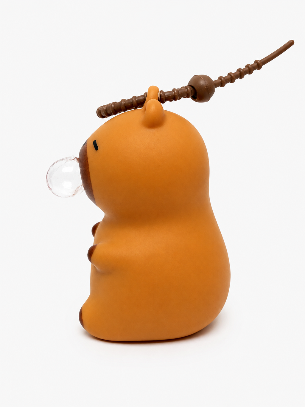 Bubble Blowing Capybara Squishy Keychain