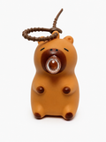 Bubble Blowing Capybara Squishy Keychain