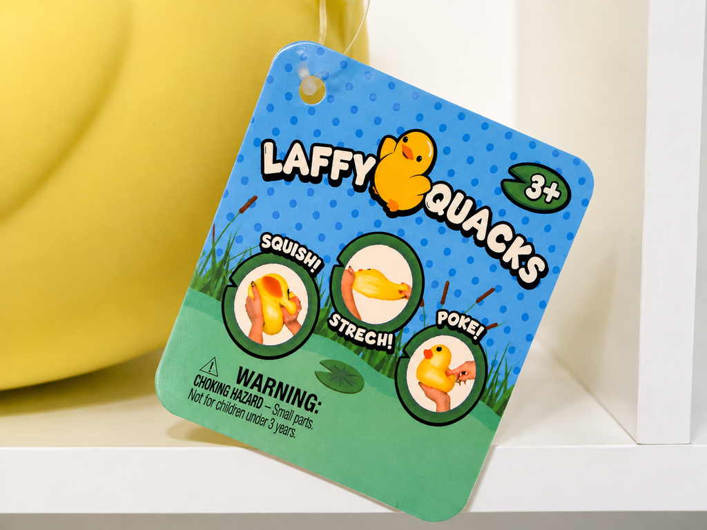 Laffy Quacks Jumbo Yellow Duck Squishy Toy – Stretchy Sensory Fidget