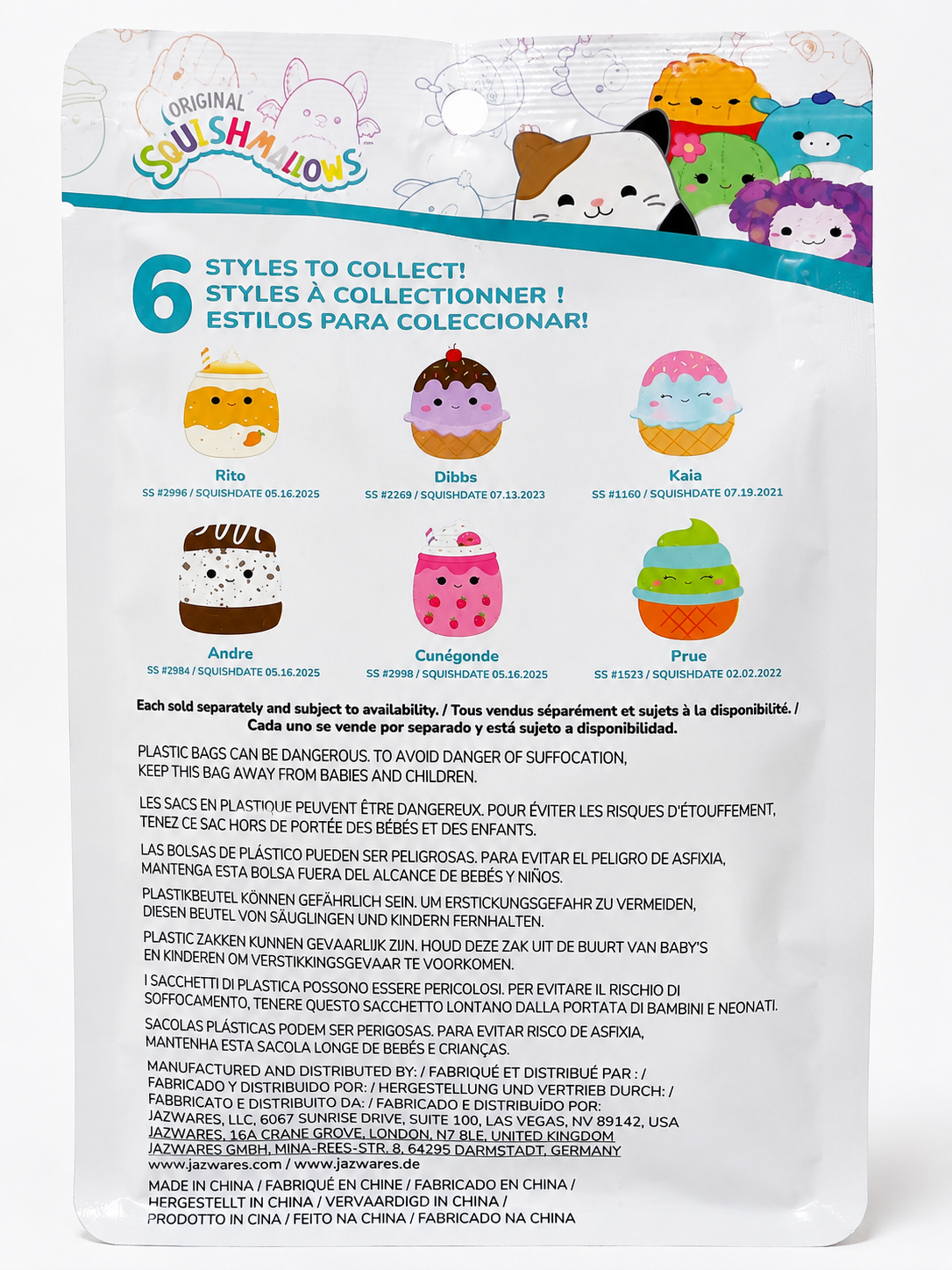 Original Squishmallows Mystery Squad – Dessert Series Blind Bag